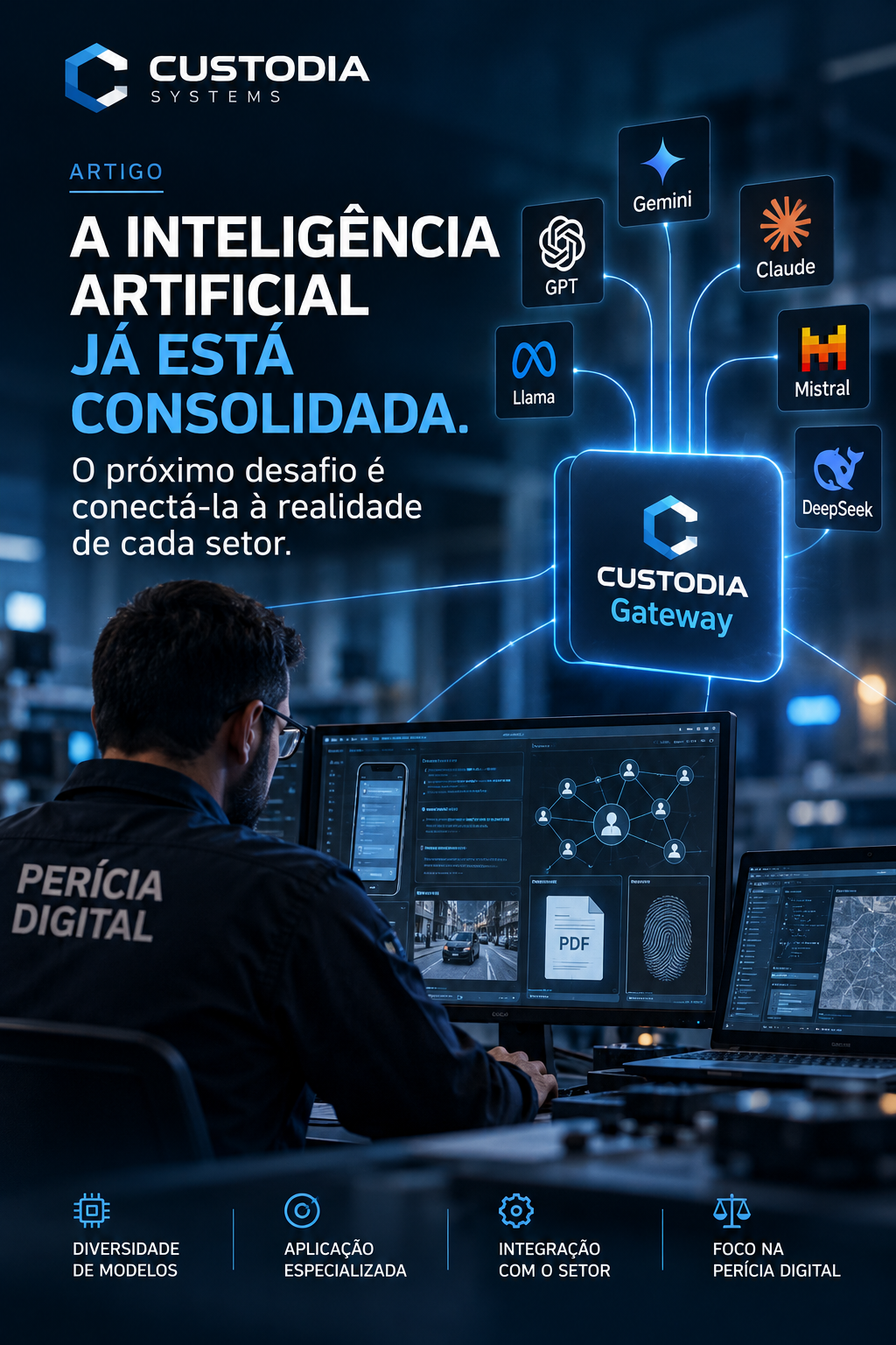 Capa do artigo A inteligência artificial já está consolidada. O próximo desafio é conectá-la à realidade de cada setor